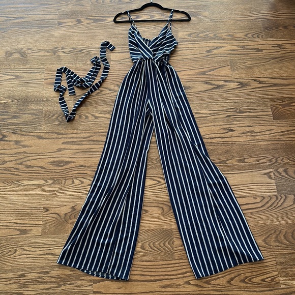 Pants - Striped Jumpsuit